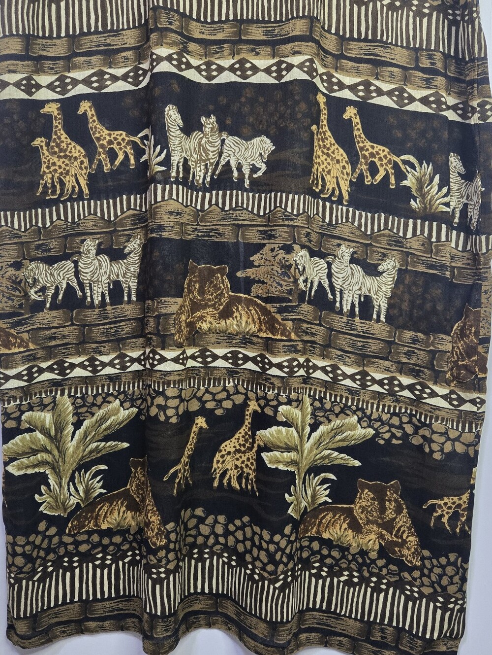 Premier Intern'l Size XL Sleeveless Animal Print maxi dress, Zipper & Slit Back - Picture 6 of 8
